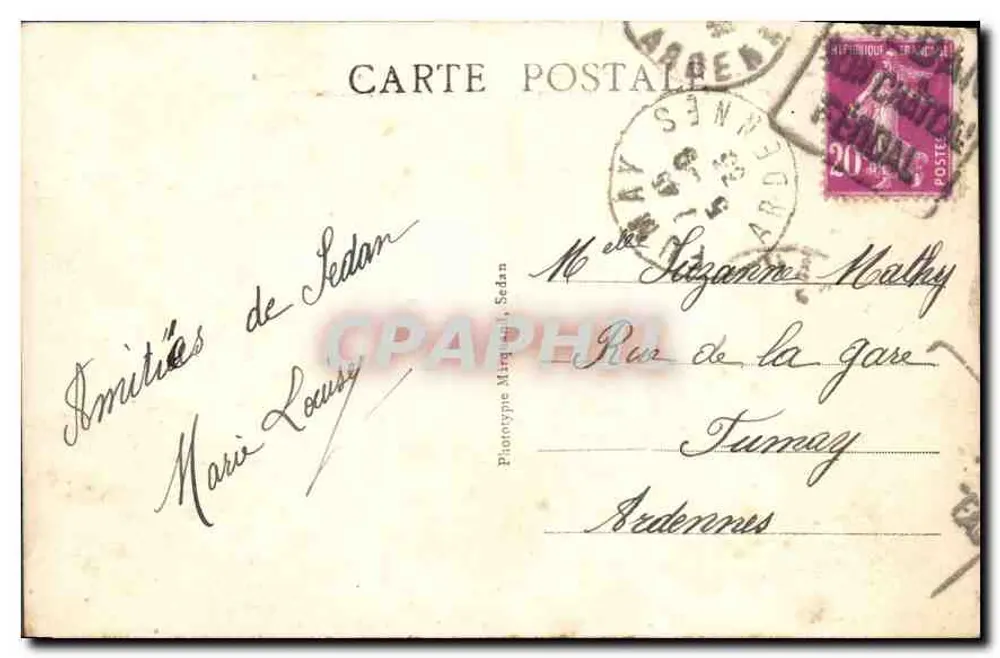 Bazeilles - A Cripta ou Ossuário — editor Phanotypie Mirand, n° 51 - Verso