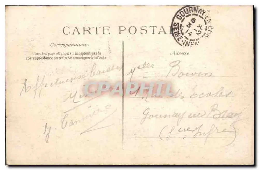 ÉCOUEN — Casa de educación de la Legión de Honor — Editor F. LD, n°34 - Reverso