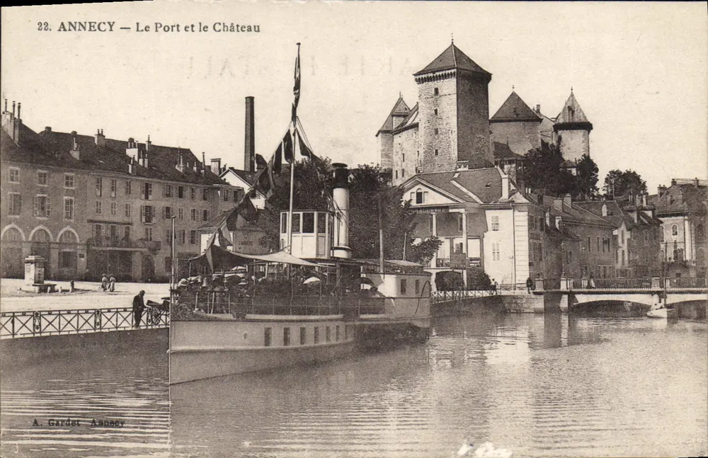 Annecy — Der Hafen und das Schloss — A. Garder Annecy - Vorderseite