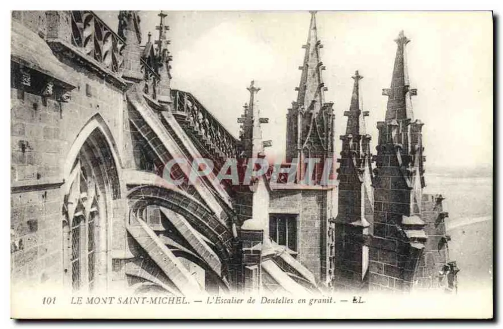 Mont Saint-Michel — Die Granit-Zähnungs-Treppe — Verlag EL, n° 101 - Vorderseite