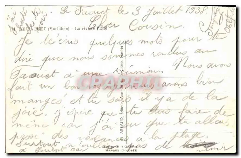 Rivière Dorguère — vista na floresta — Gaby Fotógrafo - Verso