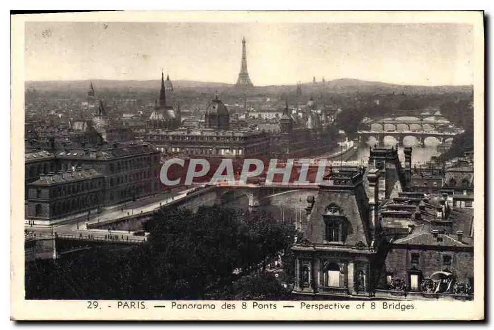 Paris — Panorama dos 8 Pontes — Perspectiva de 8 Pontes — n°29 - Frente