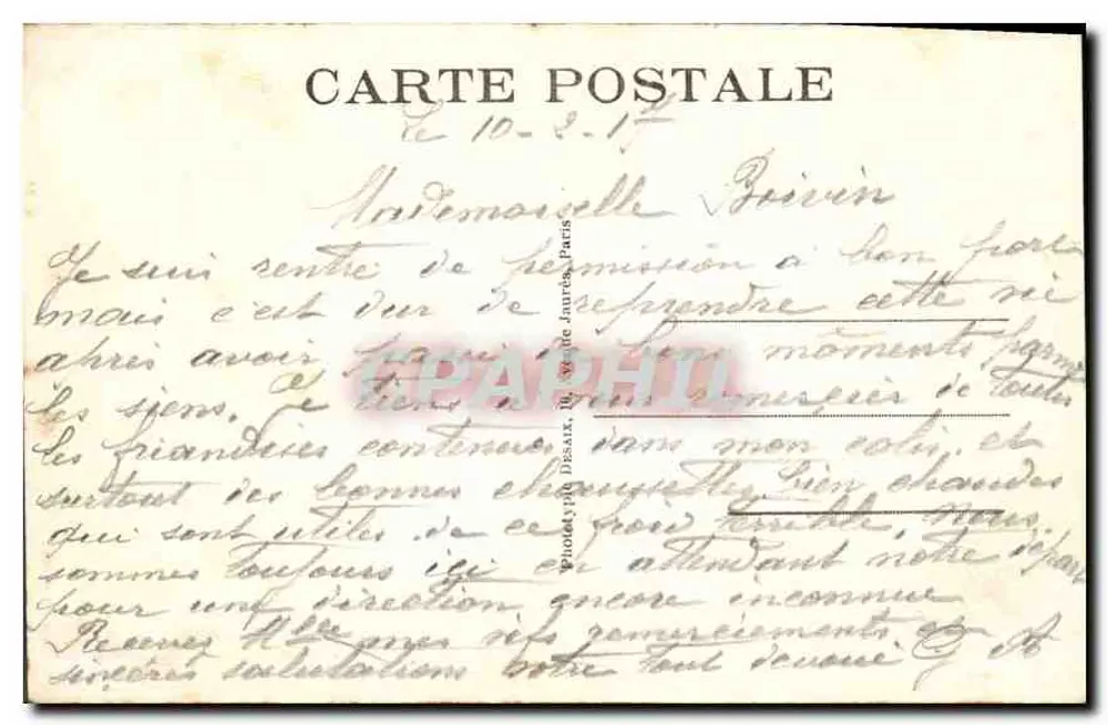 La Ferté-Milon (Riane) — Ruinen des alten Schlosses — Verlag Léon Désax, La Ferté-Milon - Rückseite