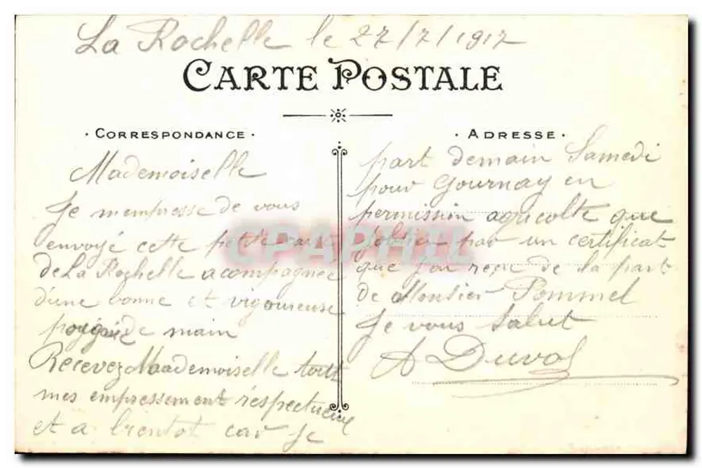 La Rochelle — Der Hochwasserhafen — Artaud et Nozais, Nantes, Nr. 93 - Rückseite