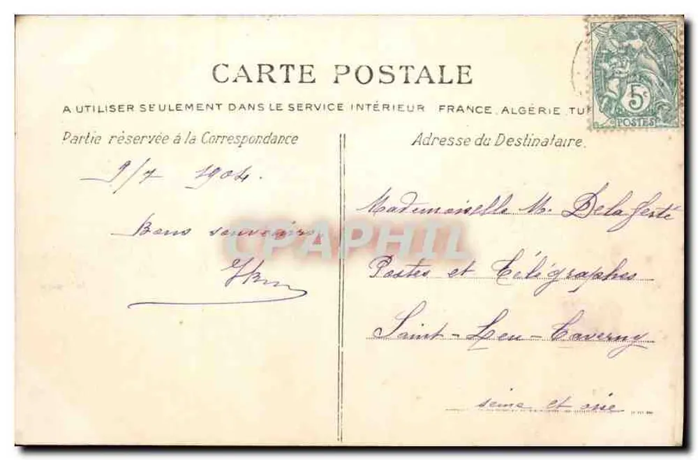 NANTES — Escadaria de Santa Ana — Editor não identificado, número de série não visível - Verso