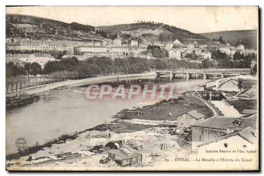 Epinal - A Mosela na Entrada do Canal — Galeries Réunies de l'Est, Epinal, n°89 - Frente