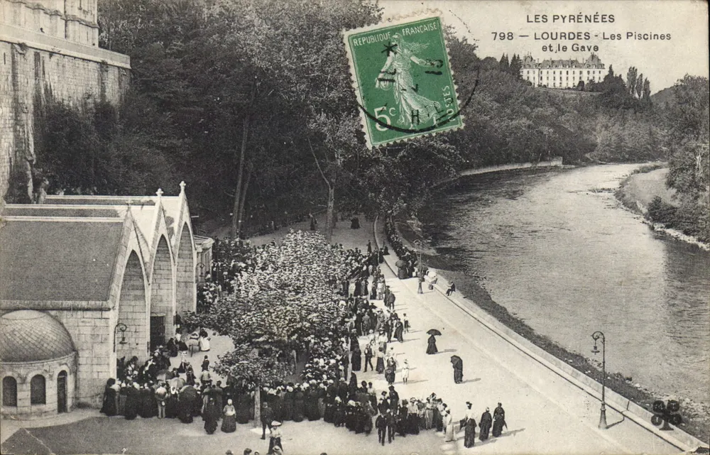 Lourdes — Die Pools und der Gave — unbekannter Verlag, Seriennummer 798 - Vorderseite