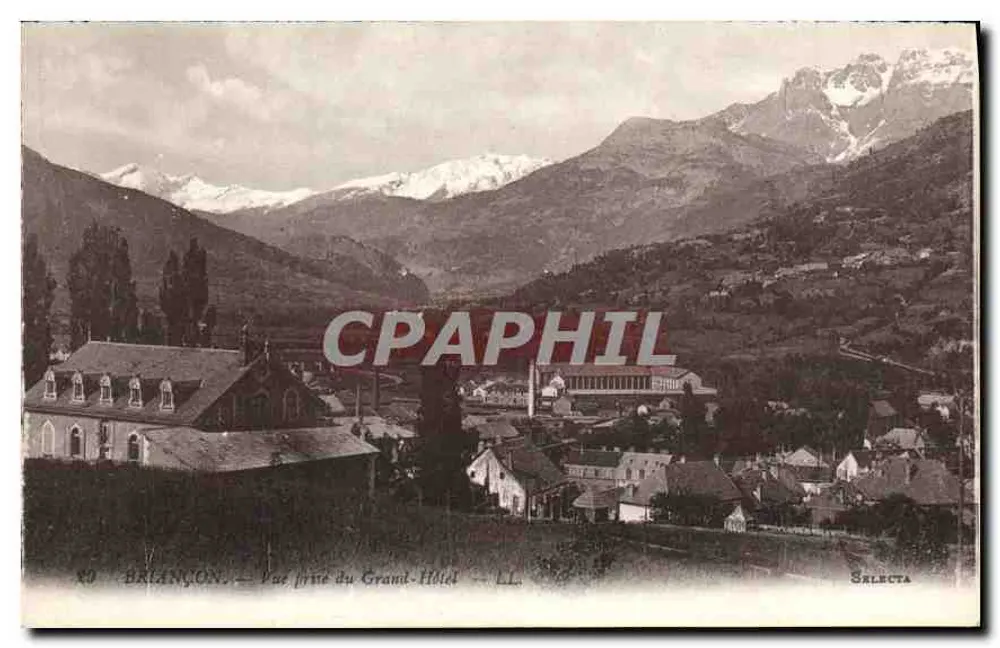 Briançon — Vista scattata dal Grand-Hôtel — Selecta - Recto