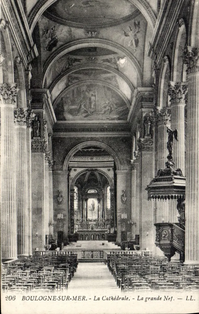 Boulogne-sur-Mer - Die Kathedrale - Die große Nave — LL. n° 206 - Vorderseite