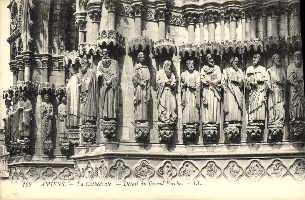 Amiens — Die Kathedrale — Detail des Großen Portals — LL. — n° 168 - Vorderseite