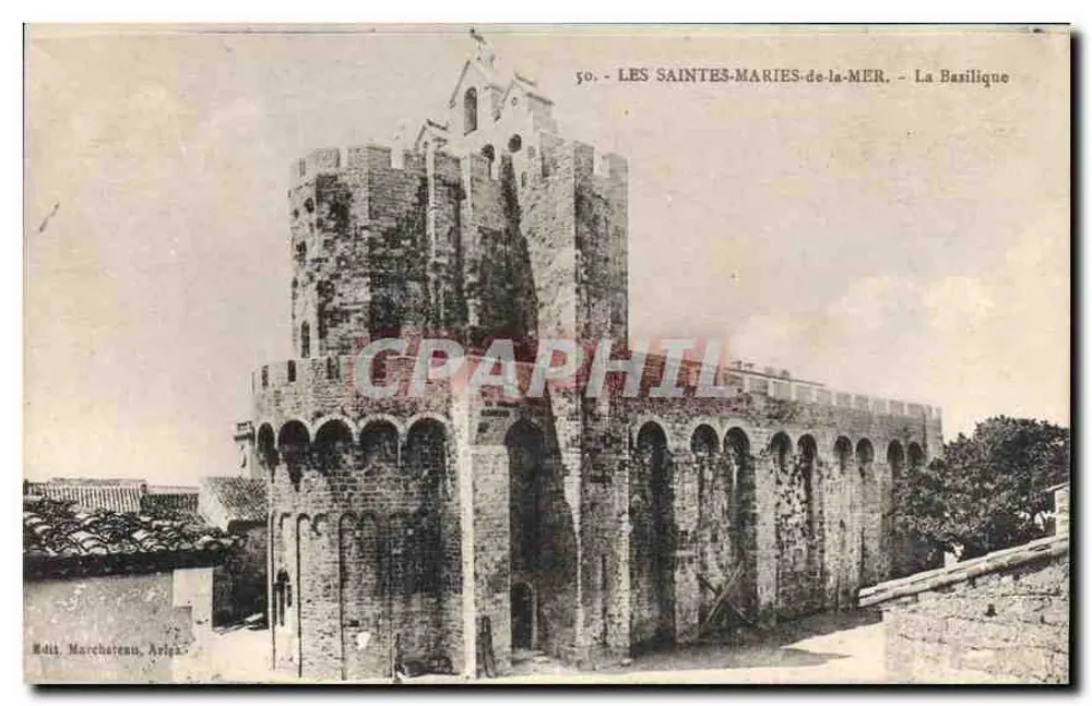 Les Saintes-Maries-de-la-Mer — A Basílica — Edit. Marchatenu, Arles - Frente