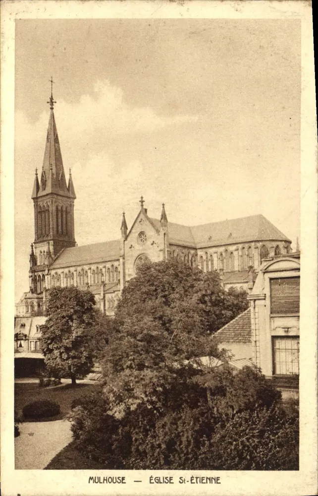 Mulhouse — Igreja de São Etienne — Braun & Dornach, editor - Frente