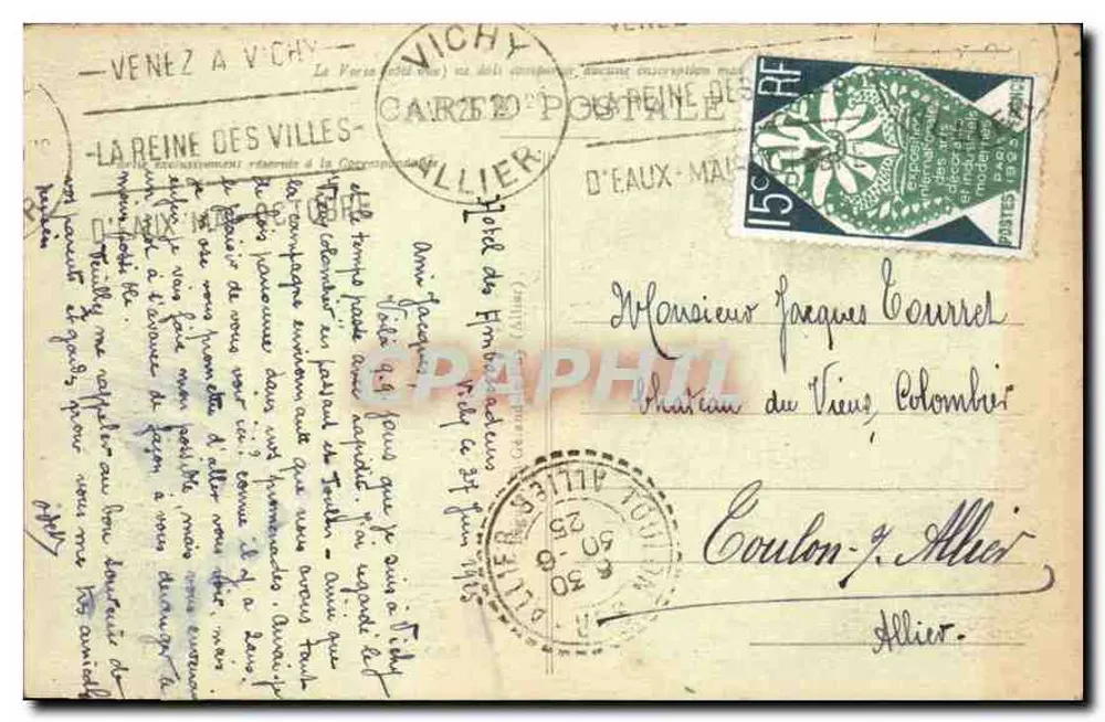 Vichy - Chalet do Imperador — Ideal — n° 402 - Verso