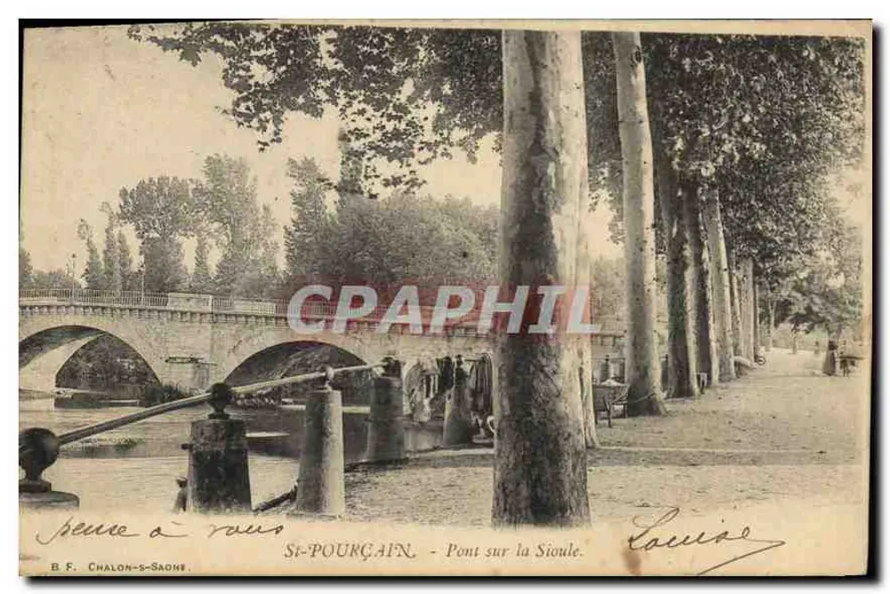 St-Pourçain - Brug over de Sionle — B.F. Chalon-saône - Voorkant