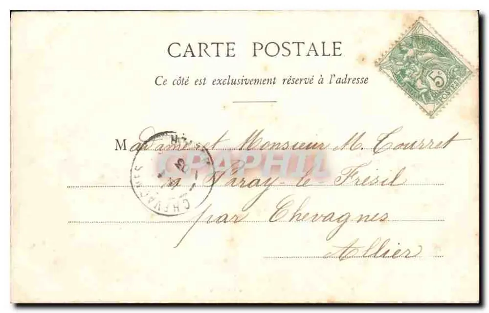 Randan - O Castelo — Lib. Rouge Béral, 21, rue de l'Ex., Châlons-sur-Marne — n° 198 - Verso