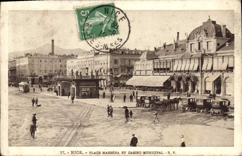 Nice - Place Masséna und Kommunaler Casino — B.F. n°37 - Vorderseite