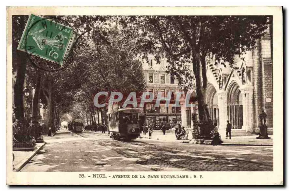 Niza - Avenue de la Gare Notre-Dame — B.F. — n°36 - Anverso