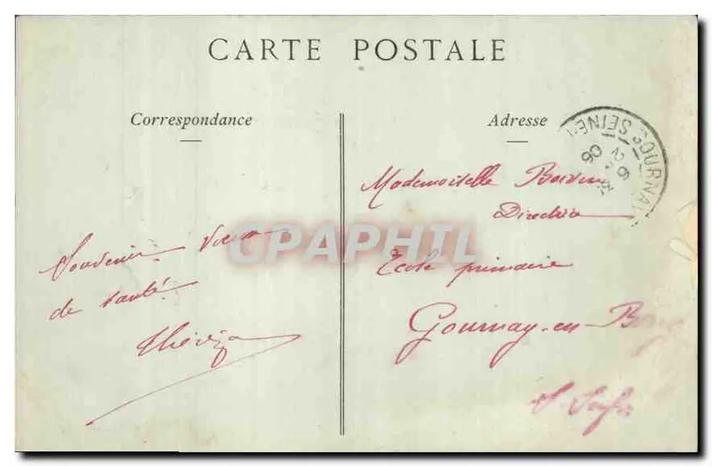 Brand des Schlosses Eu — Ansicht nach dem Brand vom 11. November 1902 — Collections ND Photo, n° 113 - Rückseite