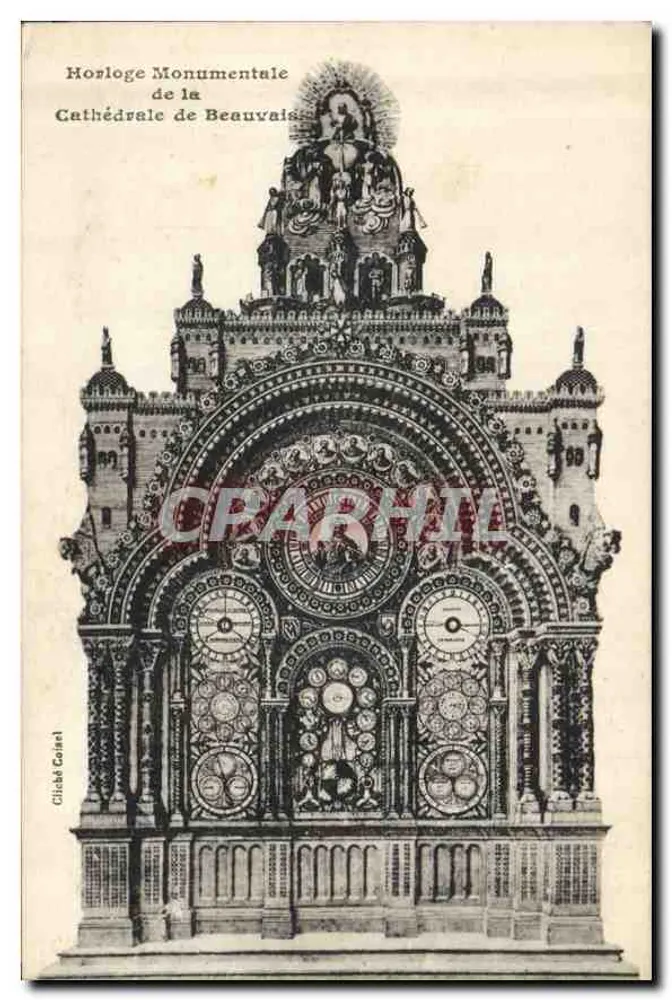 Monumentale Uhr der Kathedrale von Beauvais — Cliché Cassel - Vorderseite