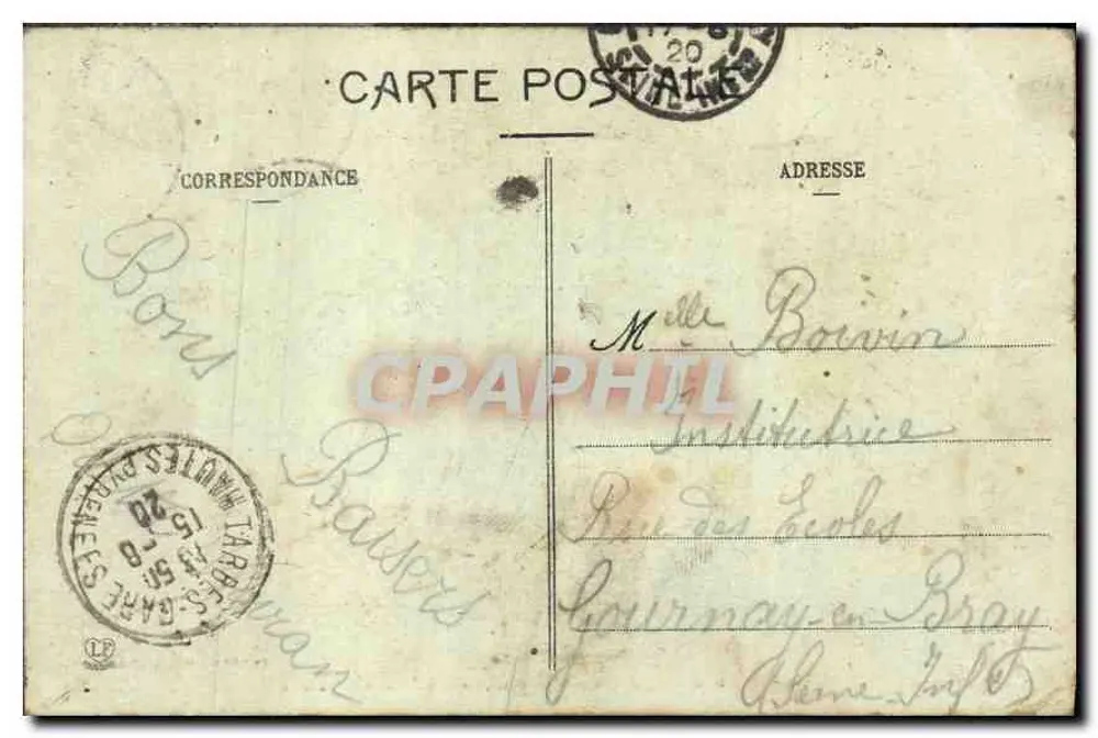 Tarbes - Ansicht über den Asour am Eisenbahnbrücke — Les Hautes-Pyrénées, veröffentlicht von L'Assort Héris (n° 1535) - Rückseite