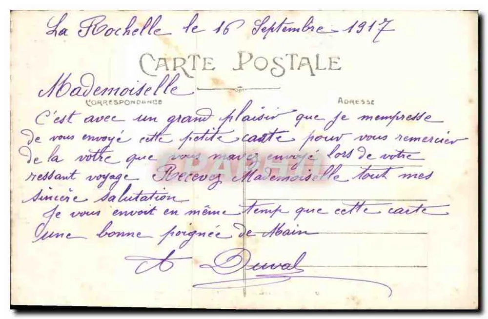 La Rochelle — Les Allées du Marl — Artaud et Nozais, Nantes, n°70 - Verso