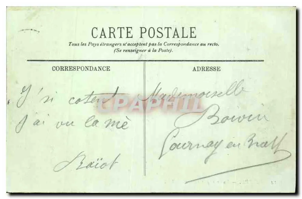 Dieppe — Vista em direção ao Castelo — LL. - Verso