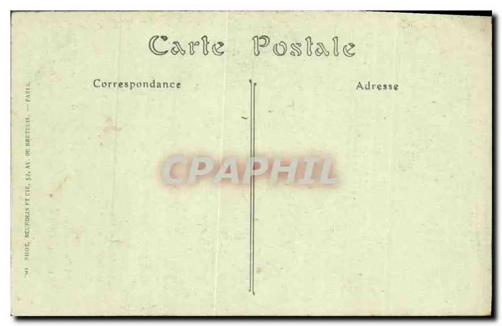 Ansichtskarte — Nur Vorderseite — Verlag Meudon & Cie, Paris - Rückseite