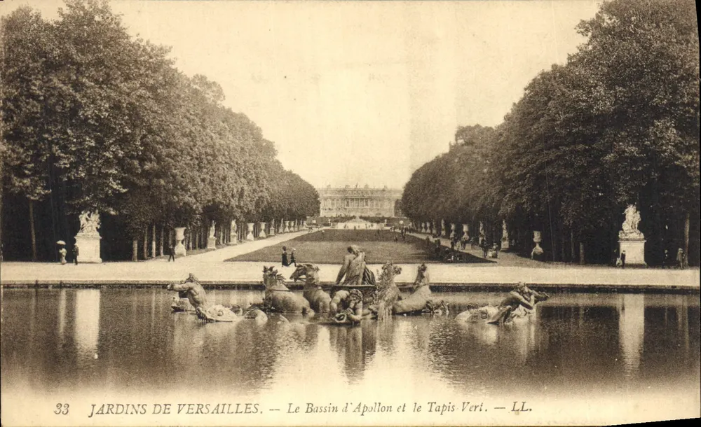 Jardins de Versailles — Le Bassin d'Apollon et le Tapis Vert — LL. - Vorderseite