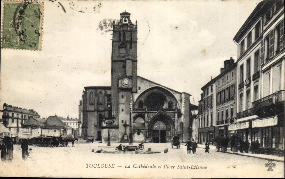 Toulouse — Die Kathedrale und Place Saint-Etienne — unbekannter Verlag, Seriennummer nicht sichtbar - Vorderseite