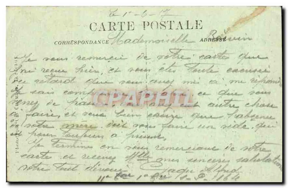 Bordeaux — Il Ponte e la Torre di San Michele — C.B - Verso