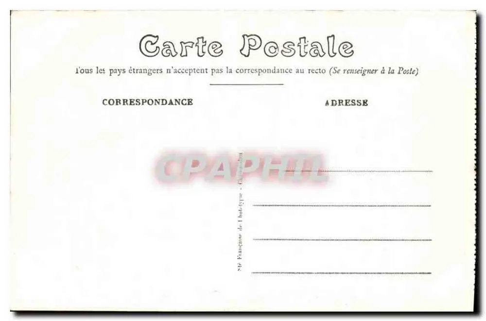 Rennes — Die Präfektur und die Rue de Fougères — Verlag Mary Roussellière, Nr. 5 - Rückseite