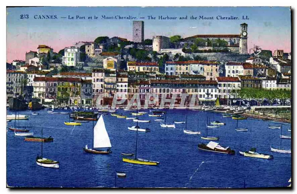 CANNES — Der Hafen und der Mont-Chevalier — LL - Vorderseite