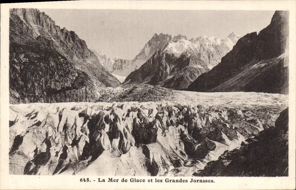 Die Eissee und die Grand Jorasses — 648 — L. Morand, Fotografie-Verlag - Megève (Haute-Savoie) - Vorderseite