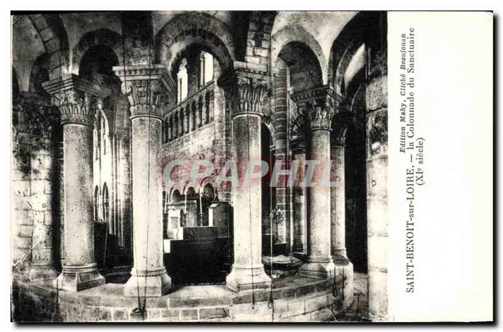 Saint-Benoît-sur-Loire — die Kolonnade des Heiligtums (11. Jahrhundert) — Baby-Ausgabe - Vorderseite