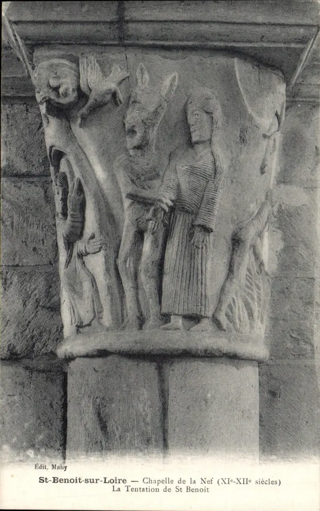 St-Benoît-sur-Loire — Kapelle der Nave (11. bis 12. Jahrhundert) — Die Versuchung des St. Benoît — Verlag Mahy - Vorderseite