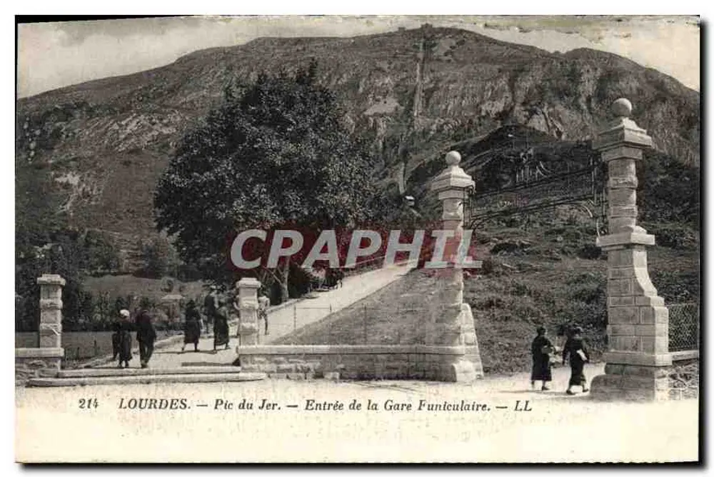 Lourdes — Pic du Jer — Eingang zur Seilbahnstation — LL - Vorderseite