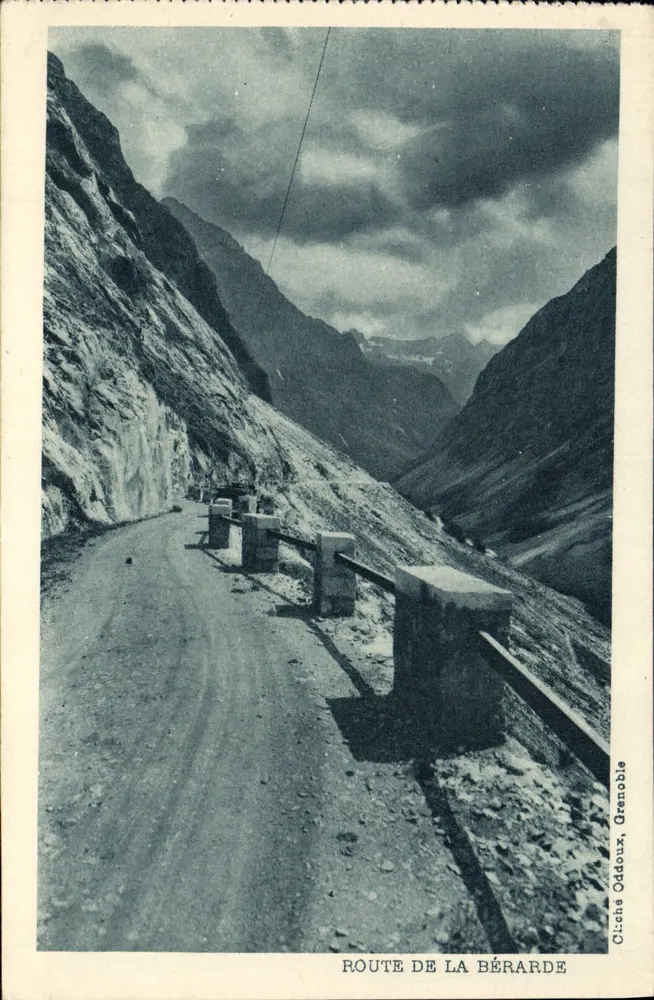 Rodovia da Bérarde — vista da estrada de montanha — Cliché Oddoux, Grenoble - Frente