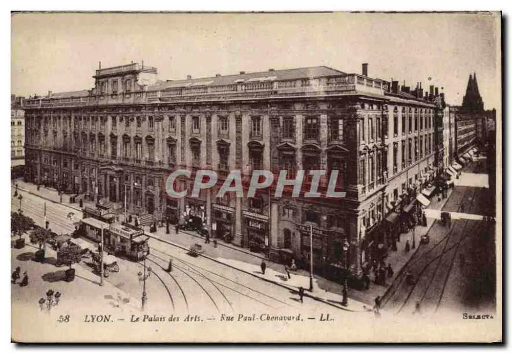 LYON — Das Palais der Künste — Rue Paul-Chenavard — LL. — Sélecta — n°58 - Vorderseite