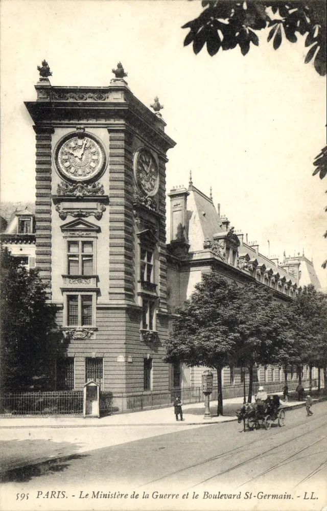 Paris - Das Ministerium für Krieg und Boulevard St-Germain — LL, n° 595 - Vorderseite