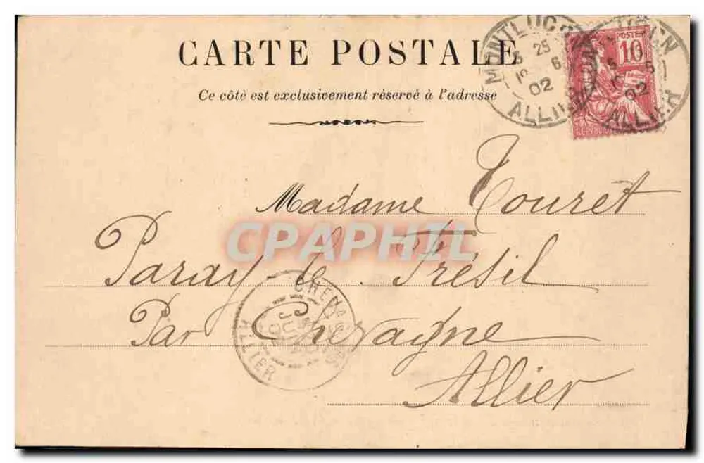 Néris-les-Bains — Der Park und der Musikkiosk — G. B. MASTLIER, Paris - Rückseite