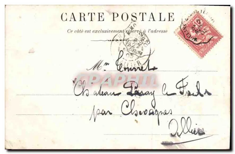 Néris-les-Bains — A Capela São José — Montilgou, Imp. J. Bosset - Verso