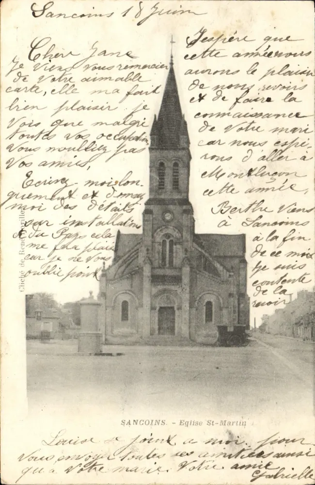 Sancoins — Chiesa di San Martino — Castello di Ronsard (editore) - Recto