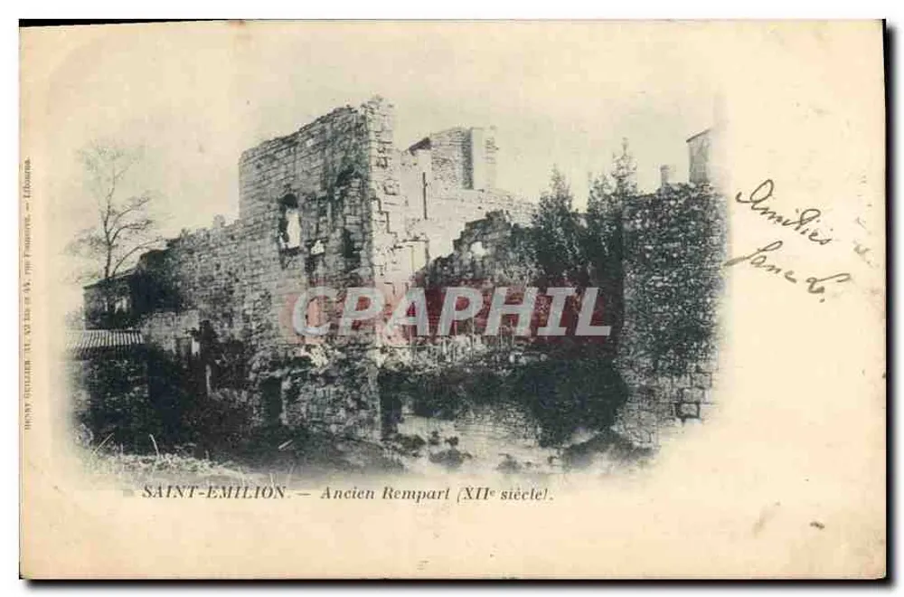 Saint-Émilion — Oudste Muur (12e eeuw) — Impr. Guillier, 1913 - Voorkant