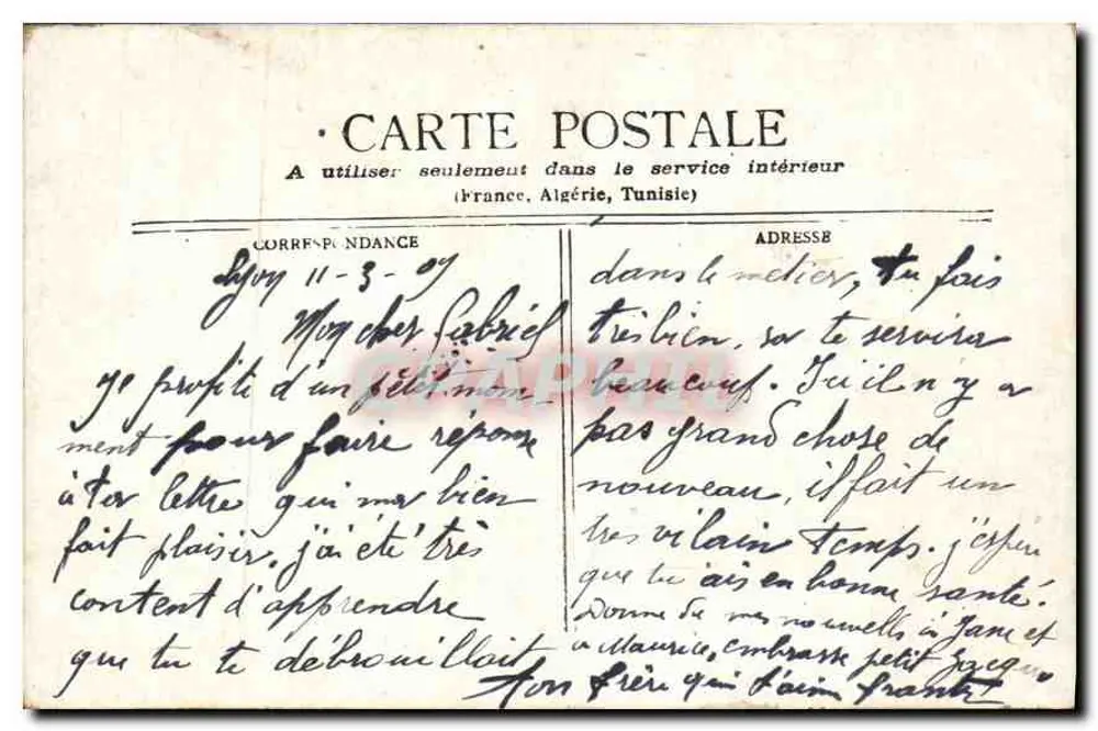 Lyon — Palácio de Justiça — Staerck, Paris - Verso