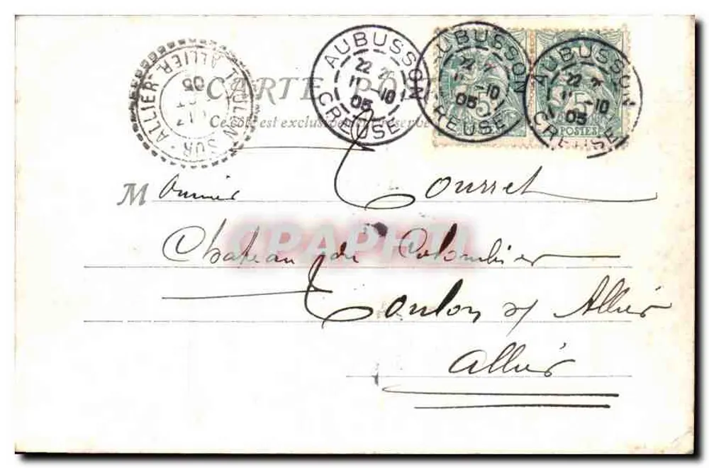 Aubusson — Un rincón de la Terrade — I.L. editor - Reverso