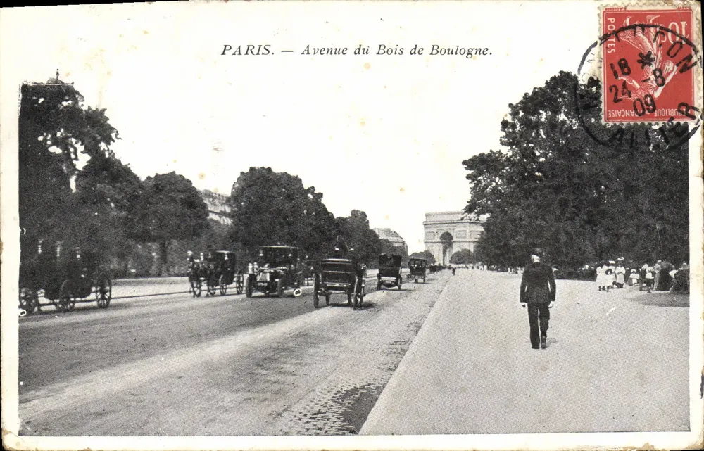 Paris — Avenue du Bois de Boulogne — anonymer Verlag, Seriennummer nicht sichtbar - Vorderseite
