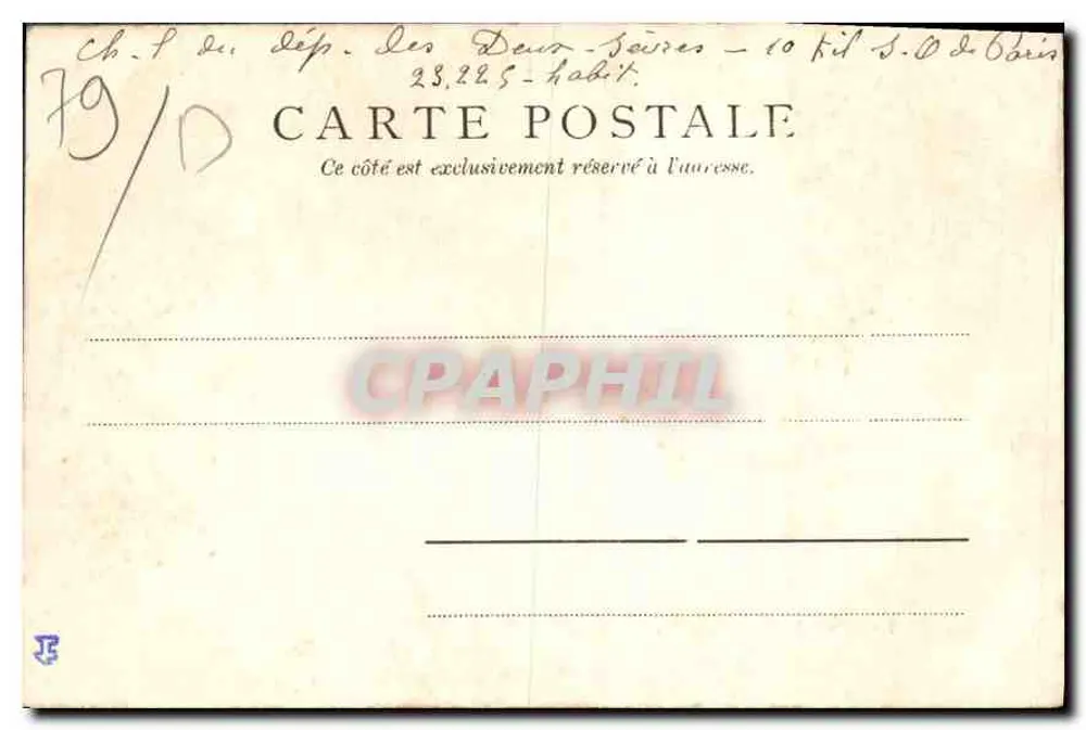 Menigoule - Abtei der Châtelliers, Ruinen der Kirche — Umgebung von Niort — G. B., N. — Sammlung des Pays Poitevin - Rückseite
