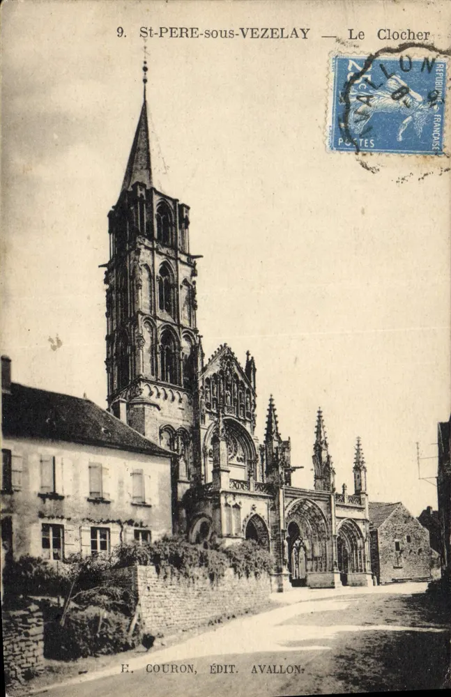 St-Père-sous-Vézelay — A Torre da Igreja — E. Couron, Ed. Avallon - Frente