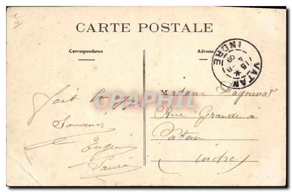 Chauvigny - Porta de l'Orfraie — República Francesa, n°20 - Verso