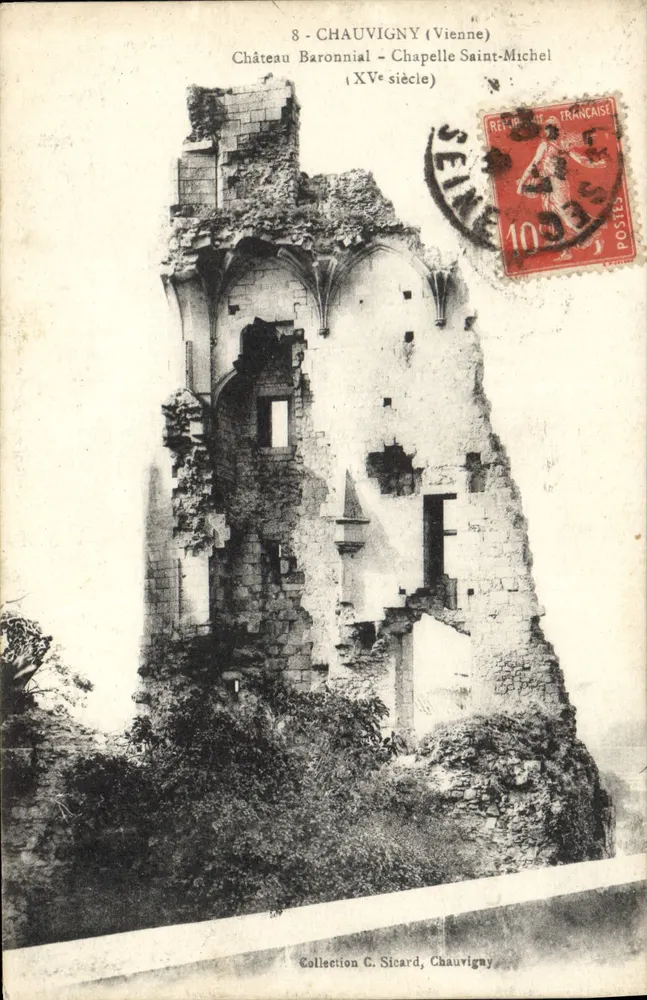 Baronialles Schloss - Kapelle Saint-Michel — Chauvigny (Vienne) — Sammlung C. Sicard - Vorderseite